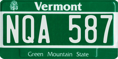 VT license plate NQA587