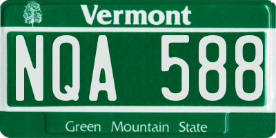 VT license plate NQA588
