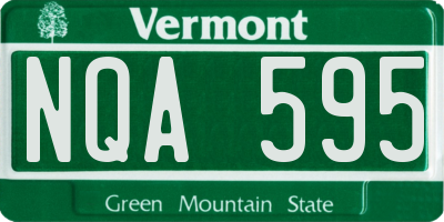 VT license plate NQA595