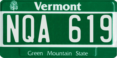 VT license plate NQA619