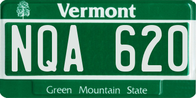 VT license plate NQA620