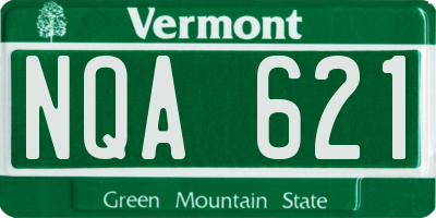 VT license plate NQA621