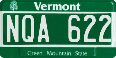 VT license plate NQA622