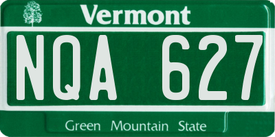VT license plate NQA627