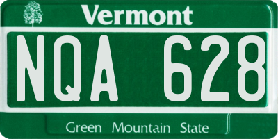 VT license plate NQA628