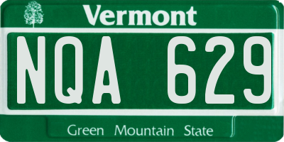 VT license plate NQA629