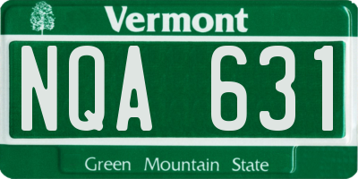VT license plate NQA631