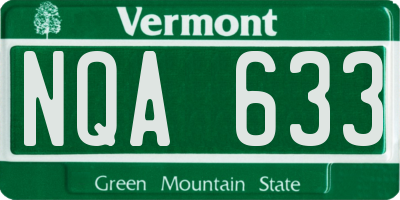 VT license plate NQA633