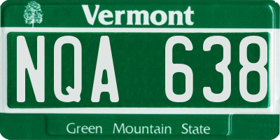 VT license plate NQA638