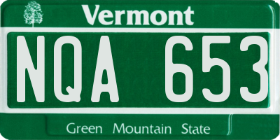 VT license plate NQA653