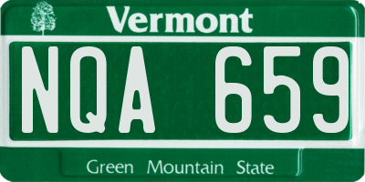 VT license plate NQA659