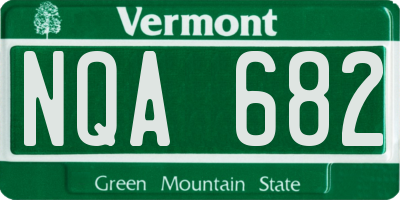 VT license plate NQA682