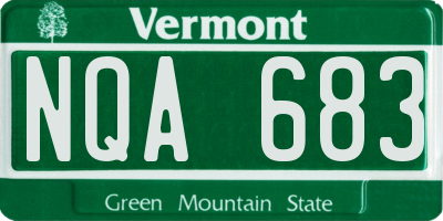 VT license plate NQA683