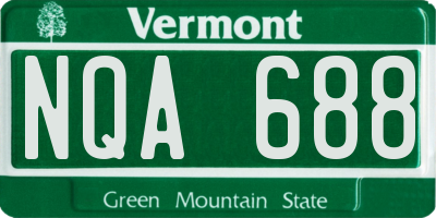 VT license plate NQA688