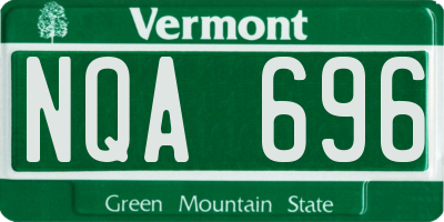 VT license plate NQA696