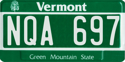 VT license plate NQA697