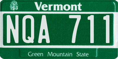 VT license plate NQA711
