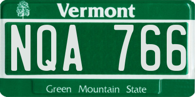 VT license plate NQA766
