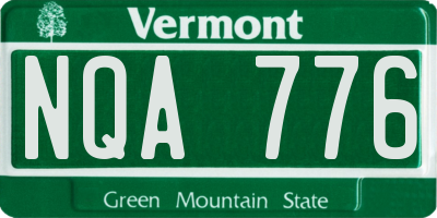 VT license plate NQA776