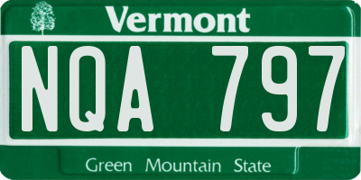 VT license plate NQA797