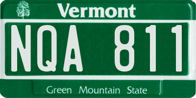 VT license plate NQA811