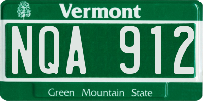 VT license plate NQA912