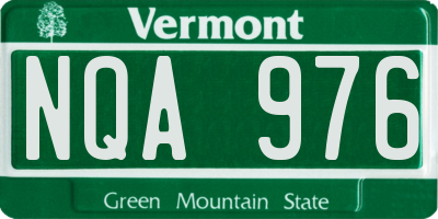 VT license plate NQA976