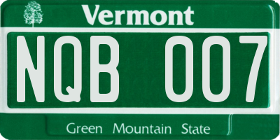 VT license plate NQB007