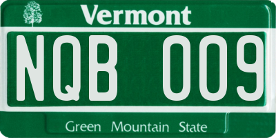 VT license plate NQB009
