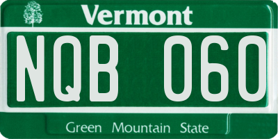 VT license plate NQB060