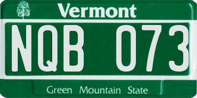VT license plate NQB073