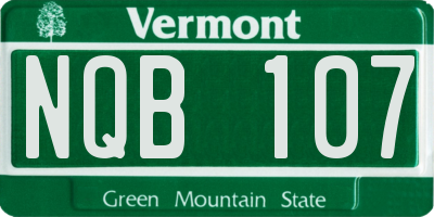 VT license plate NQB107