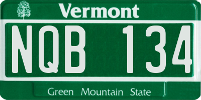 VT license plate NQB134