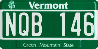 VT license plate NQB146