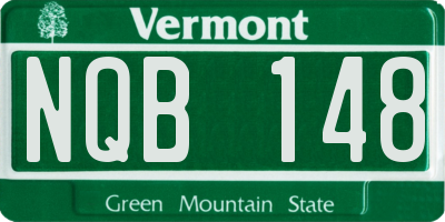VT license plate NQB148