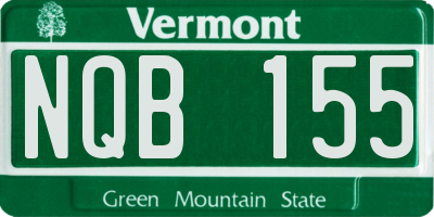 VT license plate NQB155