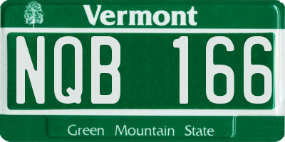 VT license plate NQB166