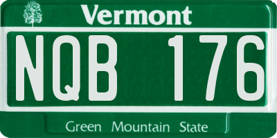 VT license plate NQB176