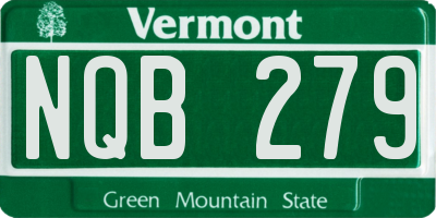 VT license plate NQB279
