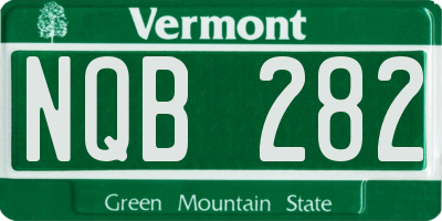 VT license plate NQB282