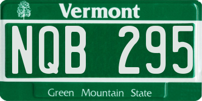 VT license plate NQB295