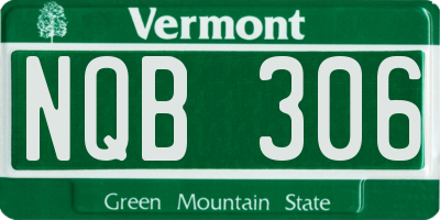 VT license plate NQB306