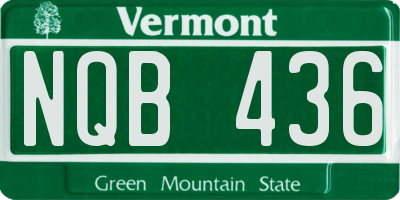VT license plate NQB436