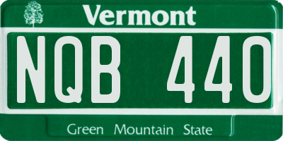 VT license plate NQB440