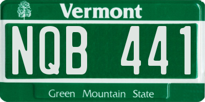 VT license plate NQB441