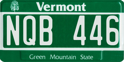 VT license plate NQB446