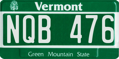 VT license plate NQB476