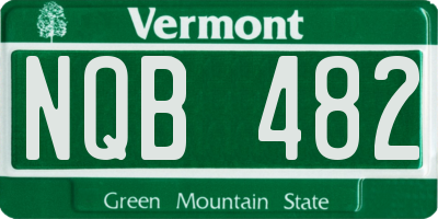 VT license plate NQB482