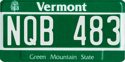 VT license plate NQB483