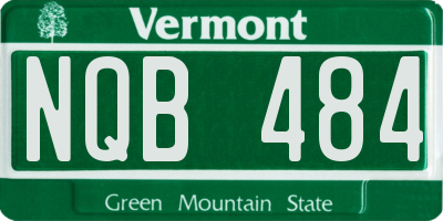 VT license plate NQB484